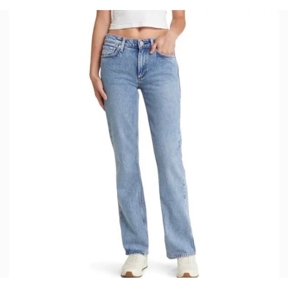 NEW Rag & Bone Peyton Mid-Rise Bootcut Jeans Galia Light Blue Denim Size 32 $255
